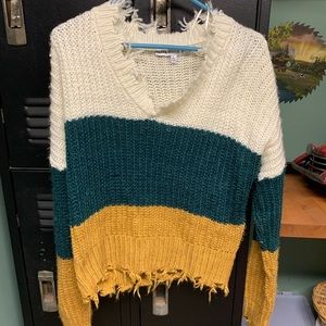 Distressed sweater